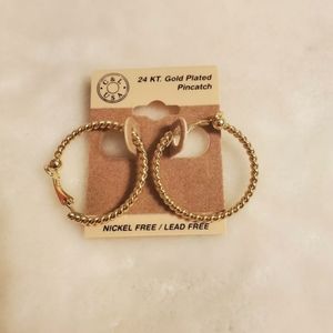 C&L Fashion 24K Gold Plated Earrings